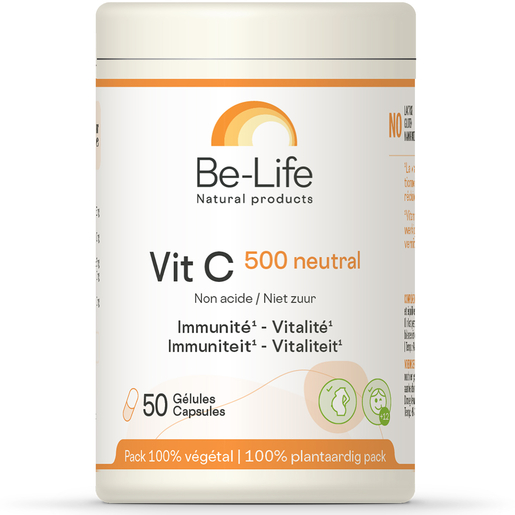 Be-Life Vit C 500 Neutral 50 Gélules (Nouvelle Formule) | Antioxydants