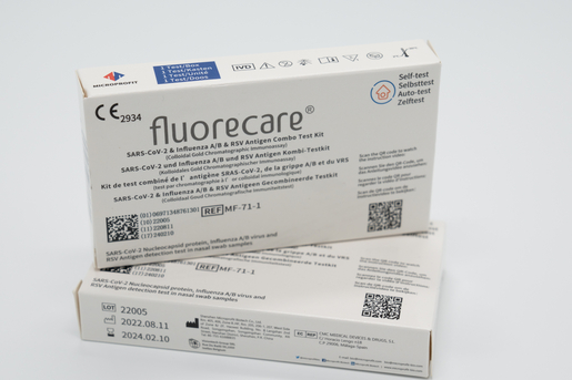 1 Autotest Fluorecare Combo 4en1 Covid - Grippe A/B - Bronchiolite (VRS) Nasal | Autotests Antigéniques Covid-19