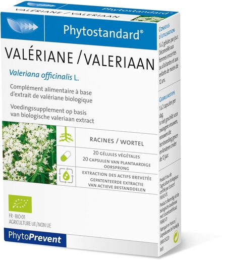 Phytostandard Valeriane 20 Capsules | Détente - Antistress