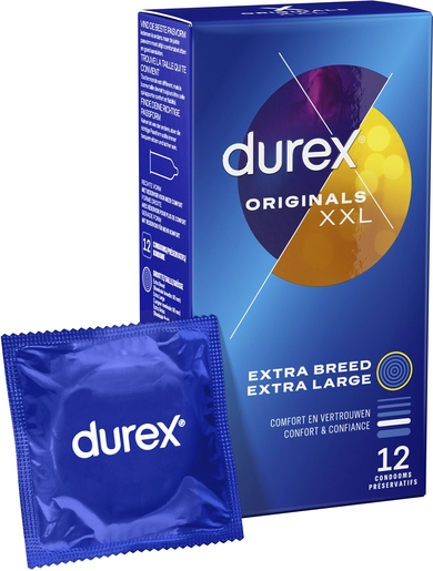 Durex Originals XXL 12 Preservatifs | Préservatifs