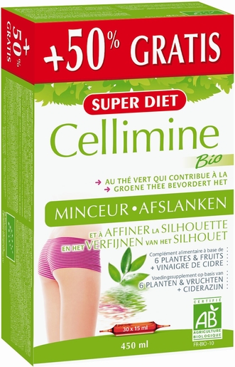 SuperDiet Cellimine Bio 30 Ampoules x 15ml (plus 50% gratis) | Produits Bio