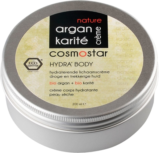 Cosmostar Crème Argan Karité Bio 200ml | Hydratation - Nutrition