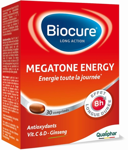 Biocure Megatone Energy Longue Action 30 Comprimés | Examens - Etudes