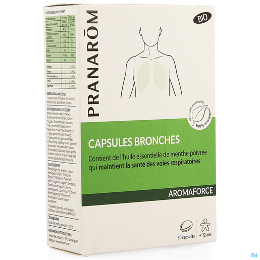 Pranarôm Aromaforce Bronches 30 Capsules | Respiration