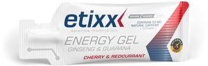 Etixx Energy Gel Ginseng &amp; Guarana (saveur groseille-cerise) 12x50g