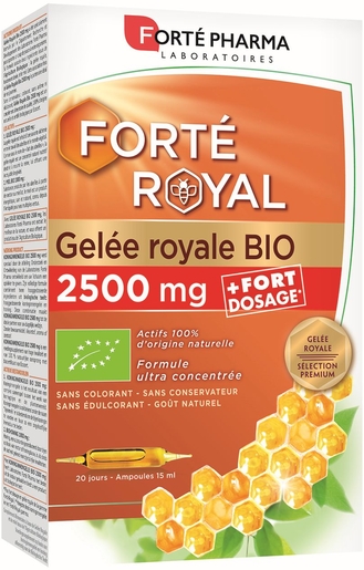 Forte Pharma Gelée Royale Bio 2500mg 20x15 Ampoules | Défenses naturelles - Immunité
