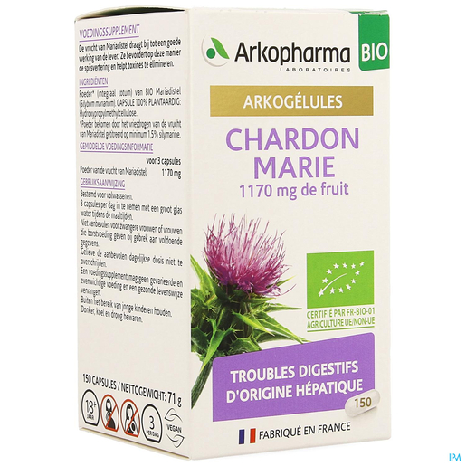 Arkogelules Chardon Marie Bio 150 Capsules | Digestion - Transit